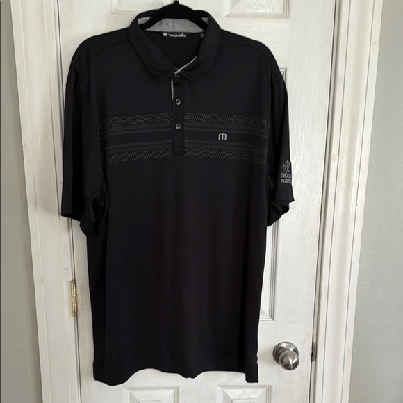 Travis Mathew Black TROON NORTH Emblem Polo Shirt #170 - Picture 1 of 9